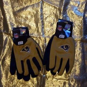 2 Pairs St Louis Rams NFL Gloves Bundle NWT